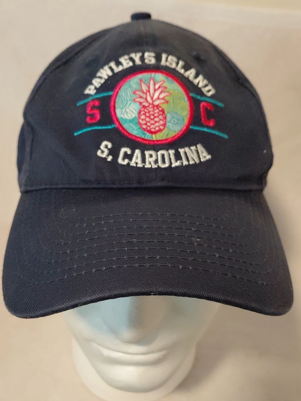 South Carolina -Pawleys Island Baseball Cap with Pineapple Embroidery